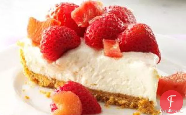 Rhubarb Berry Cheesecake Pie
