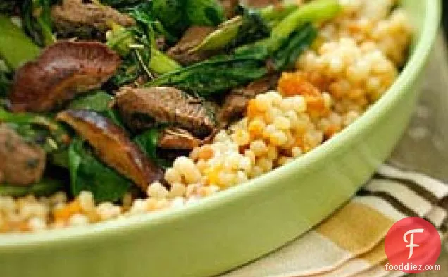 Rosemary and Mint Lamb Stir Fry with Apricot Couscous