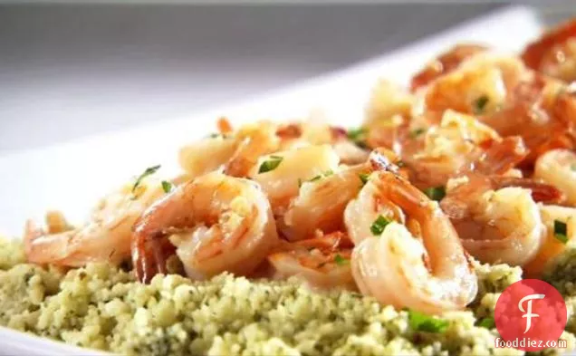 Shrimp Scampi with Pesto Couscous