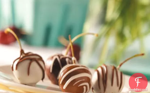 Stuffed Cherries Dipped in Chocolate