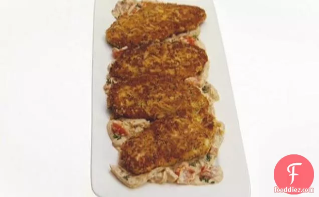 Chicken Milanese with Tomato and Fennel Sauce