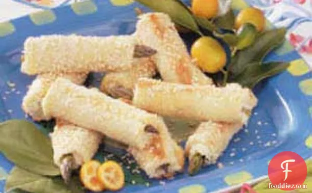 Cheesy Asparagus Sesame Rolls