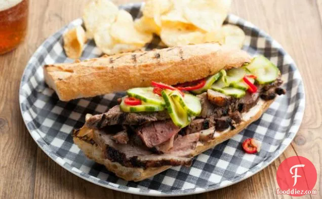 Grilled Lamb Sandwiches