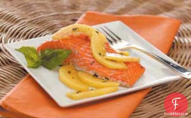 Grilled Salmon with Nectarines