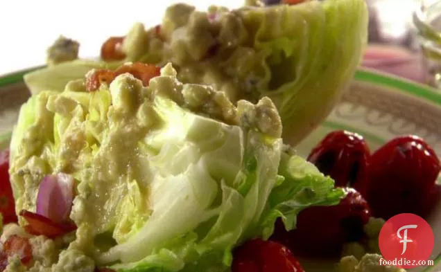 Wedge Salad with Grilled Grape Tomatoes and Blue Cheese Vinaigrette