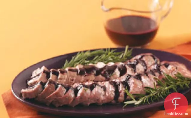 Rosemary Pork with Berry Port Sauce