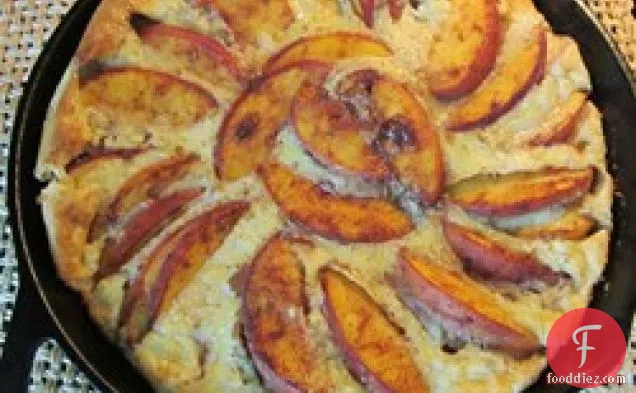 Baked Pancake with Peaches