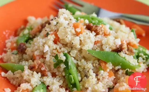 Quinoa Risotto With Carrots & Sugar Snaps