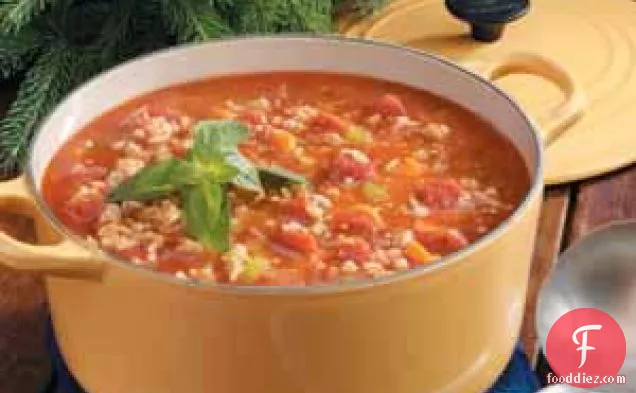 Turkey Barley Tomato Soup