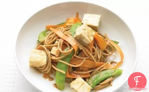 Whole-wheat Spaghetti With Vegetables And Peanut Sauce