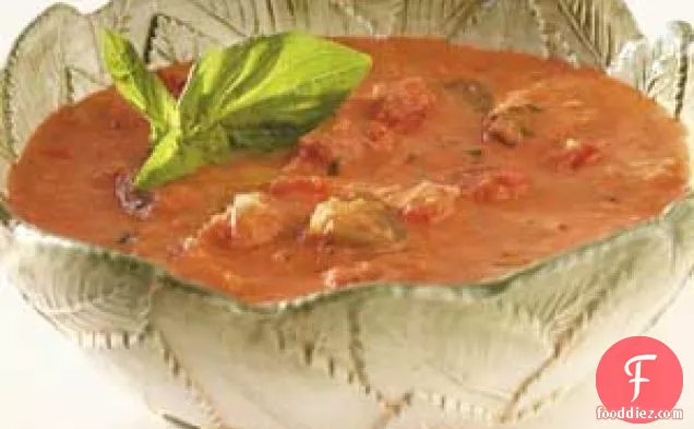 Chunky Tomato-Basil Bisque