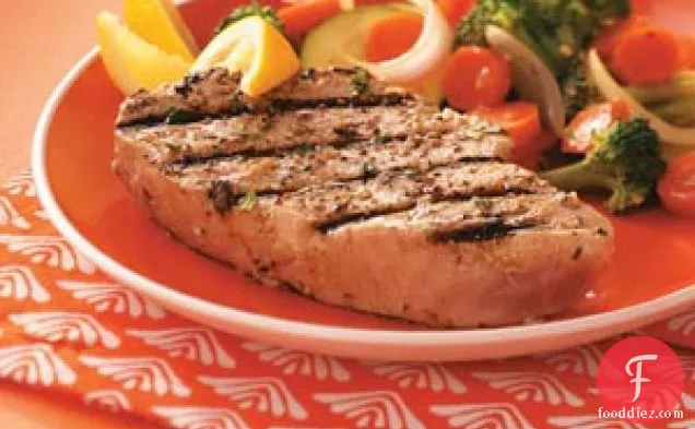 Garlic Herbed Grilled Tuna Steaks