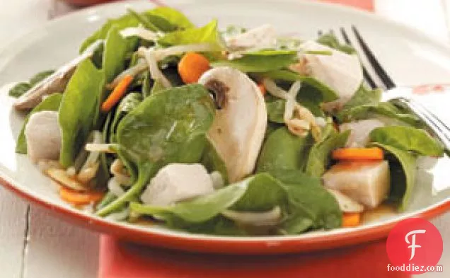 Chinese Spinach-Almond Salad