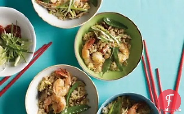 Fried Rice With Shrimp And Snow Peas