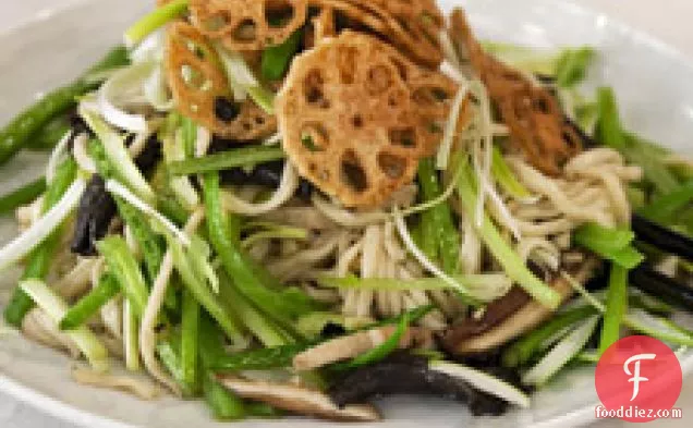 Wok-fried Long Life Noodles With New Year Vegetables