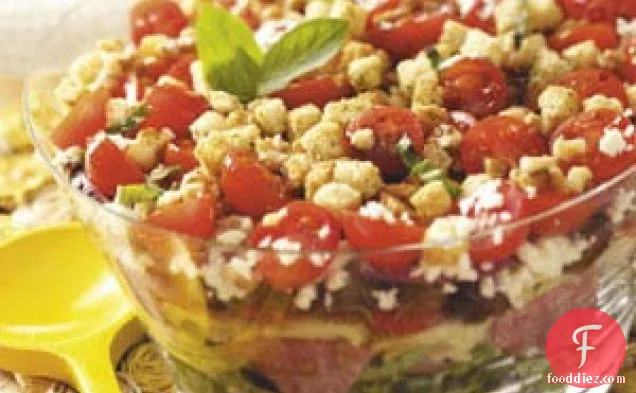 Antipasto Salad with Basil Dressing