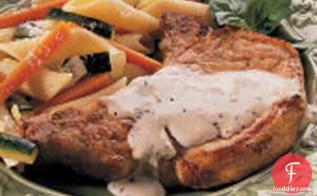 Pork Chops with Herbed Cream Sauce