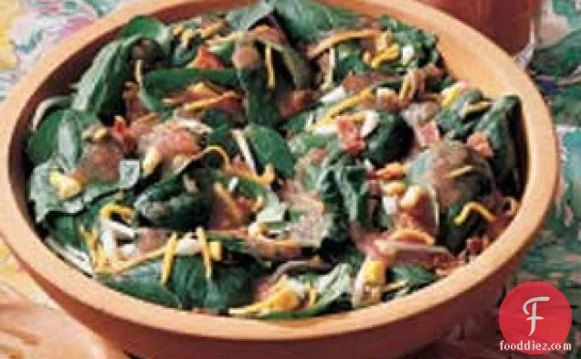 Spinach Salad with Rhubarb Dressing