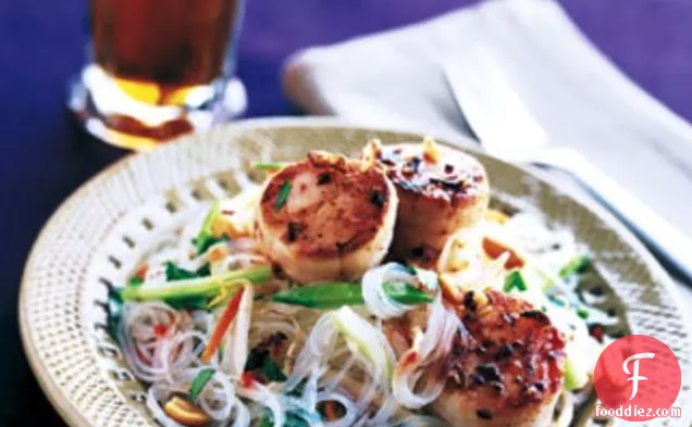 Scallops with Asian Noodle Salad