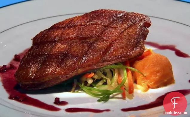 Duck Breast with Apple-Pomegranate Sauce