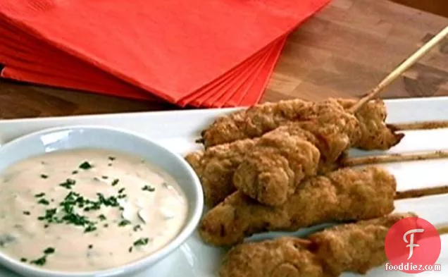 Chicken Fried Steak on Stick with Whatsthishere Sauce