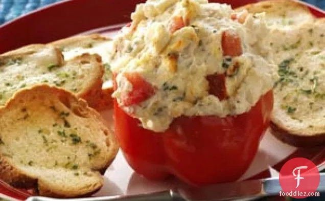 Goat Cheese Spread in Roasted Pepper Cups