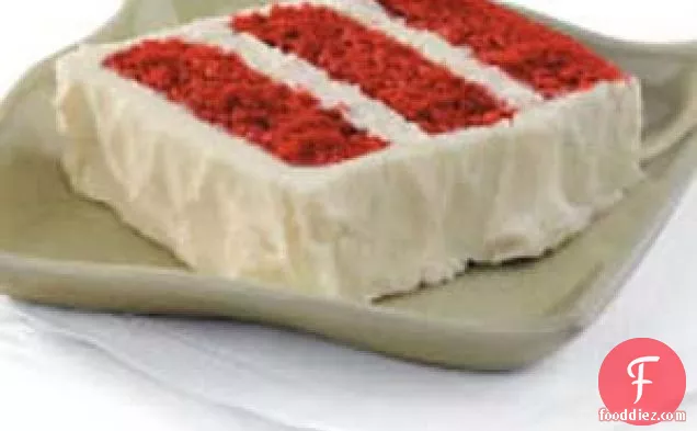 घर का बना लाल मखमल केक