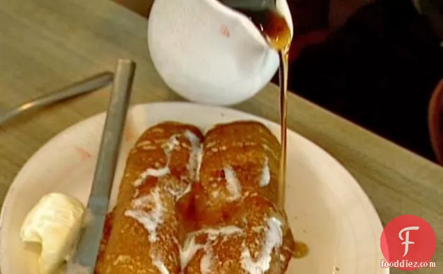 Pancake-Wrapped Buffalo Sausage with Homemade Syrup