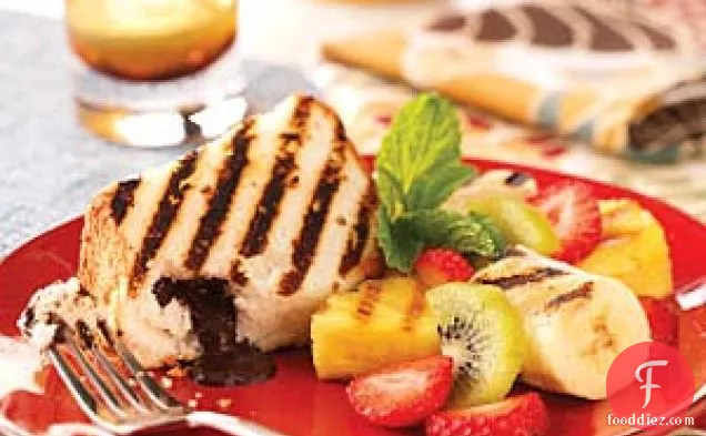 Grilled Cake and Fruit