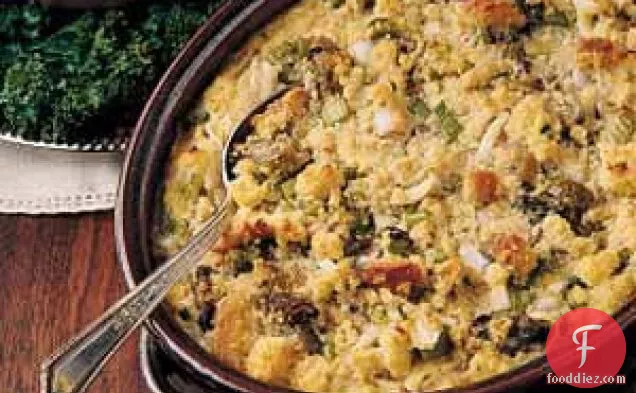 Corn Bread Dressing with Oysters