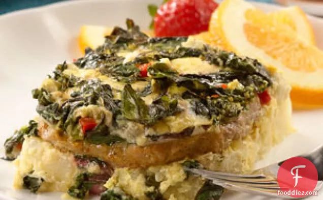 Country Style Breakfast Bake with Swiss Chard