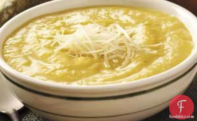 भुनी हुई पीली मिर्च का सूप