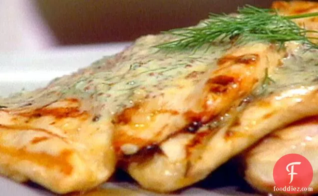 Grilled Chicken with Mustard Dill Sauce