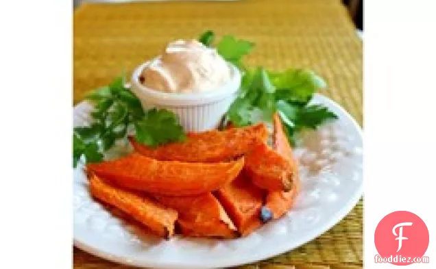 Baked Yam Fries with Dip