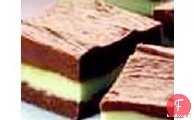 Layered Mint Chocolate Fudge
