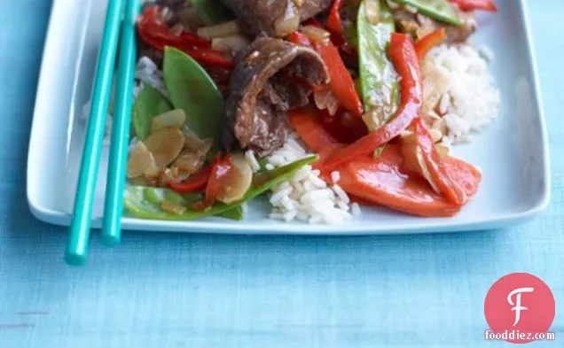 Beef, Vegetable, And Almond Stir- Fry