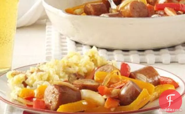 Chicken Sausages with Peppers