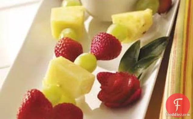 Fruit Skewers with Lactose-Free Dip