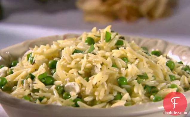 Warm Orzo Salad with Mint and Feta