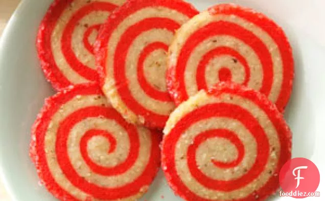 Cherry Pinwheel Cookies