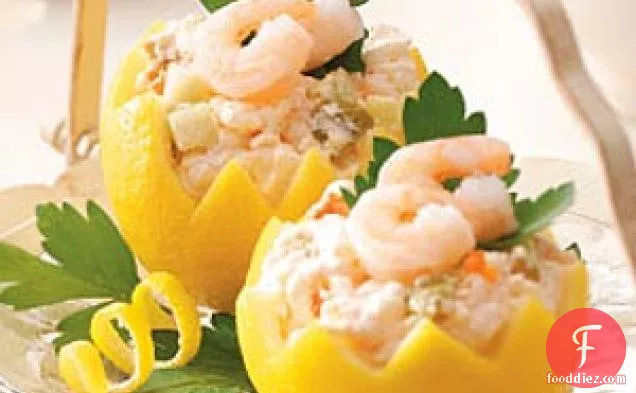 Shrimp Salad Lemon Baskets