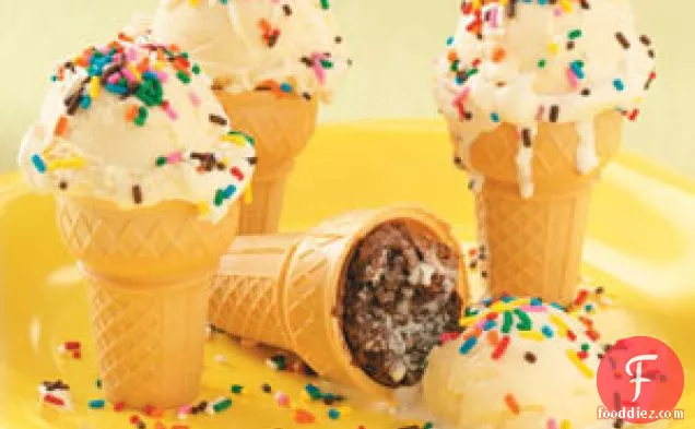 Brownie Ice Cream Cones