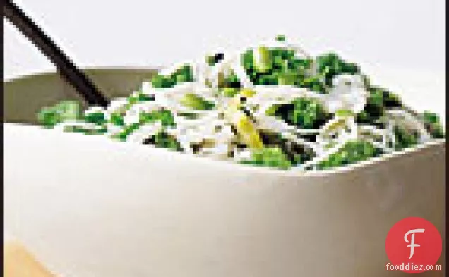 Asian Noodles with Fresh and Pickled Greens