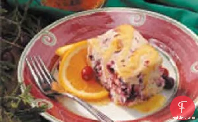 Cranberry Cake with Orange Sauce