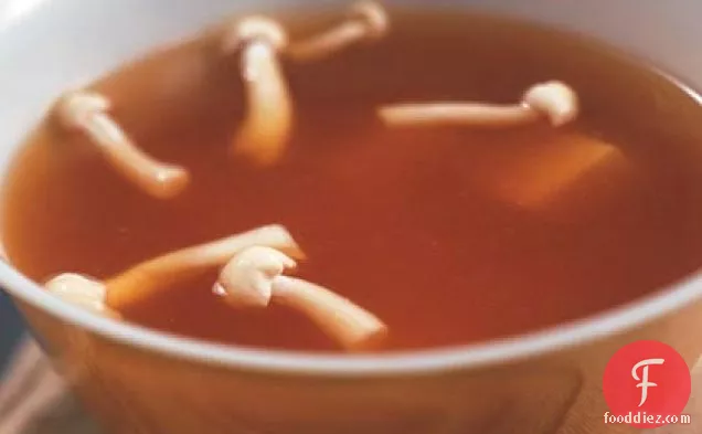 Miso Soup with Enoki Mushrooms