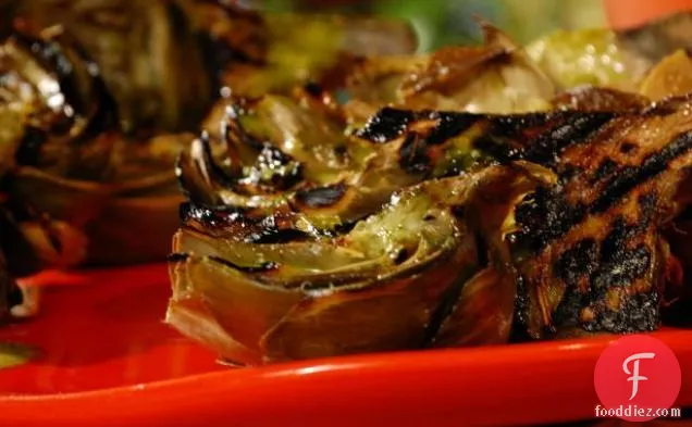 Grilled Artichokes with Green Goddess Dressing