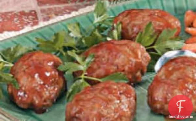 Barbecued Onion Meat Loaves