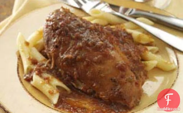 Red, White and Brew Slow-Cooked Chicken
