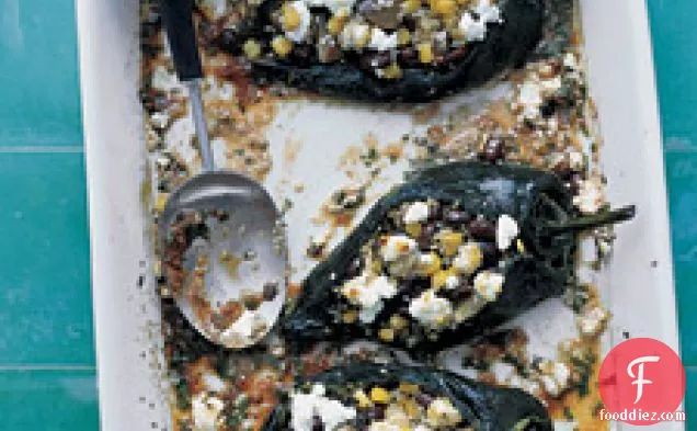 Stuffed Poblano Peppers In A Chipotle Sauce