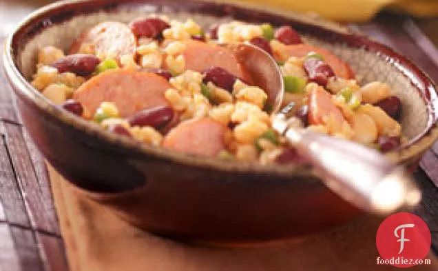 Sausage & Beans with Rice